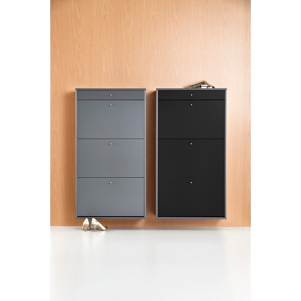 Pelēks atvāžams apavu statīvs Mistral – Hammel Furniture-image-4