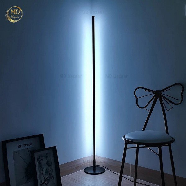 Melna dimmējama LED stāvlampa ar tālvadības pulti (augstums 120 cm) – Squid Lighting-image-1