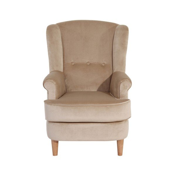 Smilšaini brūns samta krēsls Max Winzer Kendra Velvet-image-1