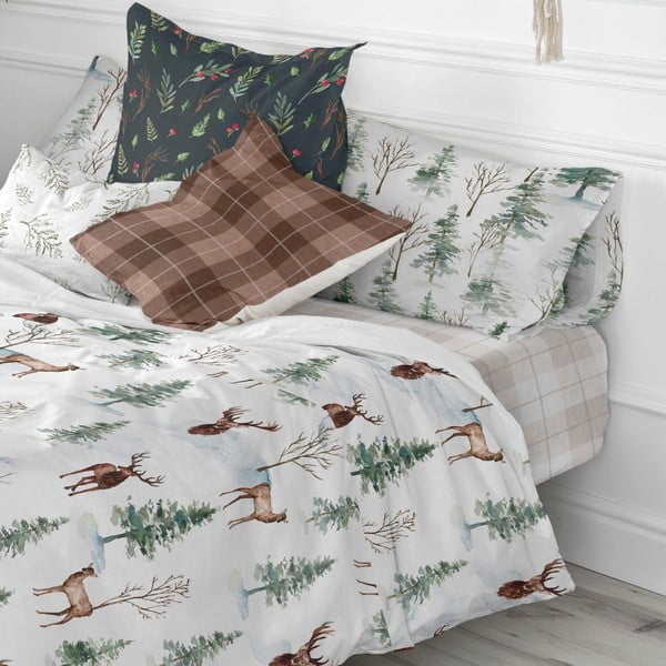 Kokvilnas palags ar gumiju Happy Friday Basic Mystical Winter, 140 x 200 cm-image-3