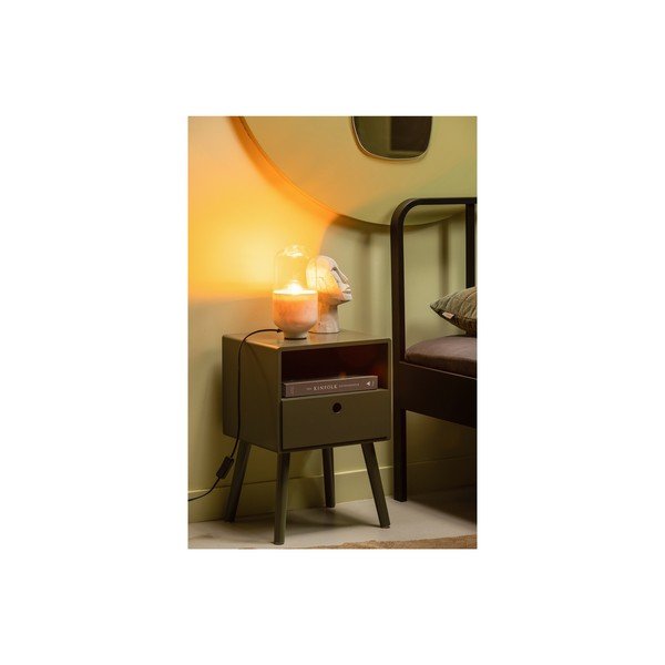 Balta galda lampa no stikla (augstums 26 cm) Asel – WOOOD-image-1