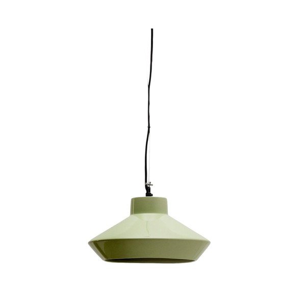 Gaiši zaļa piekaramā lampa ar keramikas abažūru ø 31 cm Portol – Kave Home