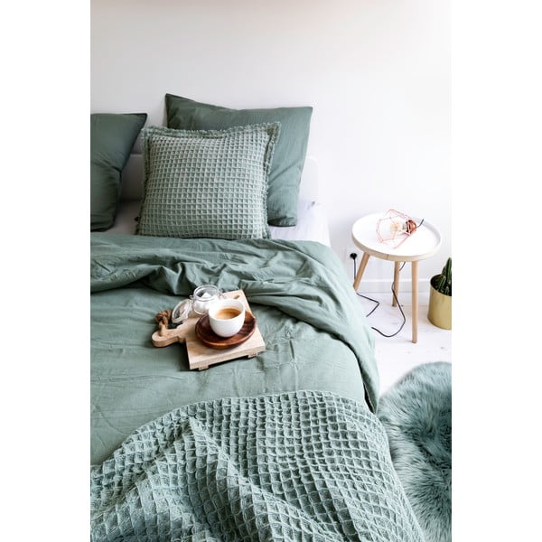 Rozā kokvilnas dekoratīvais spilvens Tiseco Home Studio Waffle, 45 x 45 cm-image-2