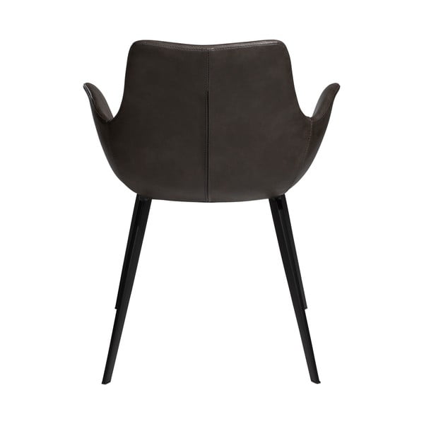 Tumši pelēks polsterēts ēdamistabas krēsls ar roku balstiem Hype – DAN-FORM Denmark-image-3