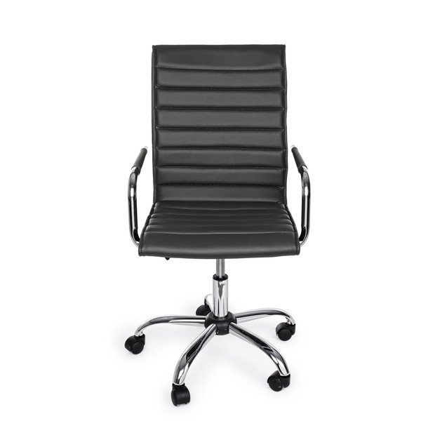 Tumši pelēks mākslīgās ādas biroja krēsls Perth – Yes Everyday-image-2