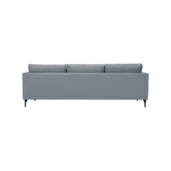 Windsor & Co Sofas Jupiter pelēks trīsvietīgs dīvāns ar zelta krāsas kāju balstu-image-3