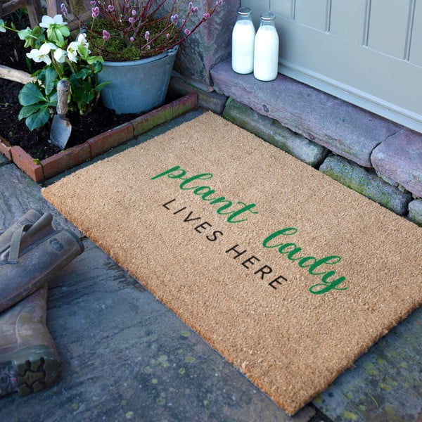 Kokosšķiedras kājslauķis 60x90 cm Plant Lady Lives Here – Artsy Doormats-image-2