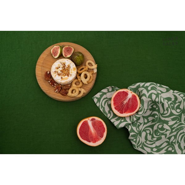 Lina trauku dvielis 45x65 cm Evergreen Damask – Linen Tales-image-3