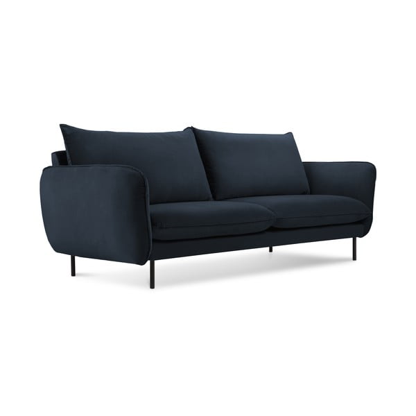 Tumši zils samta dīvāns 160 cm Vienna – Cosmopolitan Design