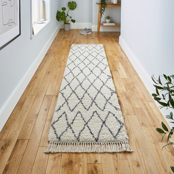 Krēmkrāsas celiņa paklājs 60x230 cm Boho – Think Rugs-image-1