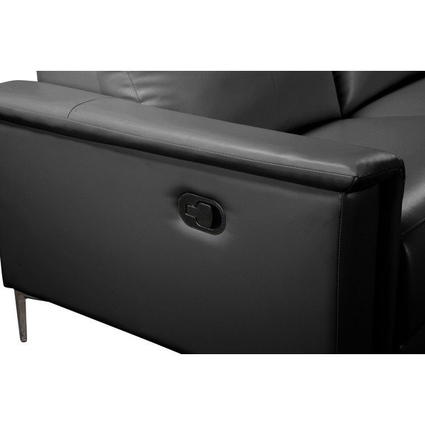 Melns stūra dīvāns no ādas imitācijas (ar labo stūri) Lund – Støraa-image-4