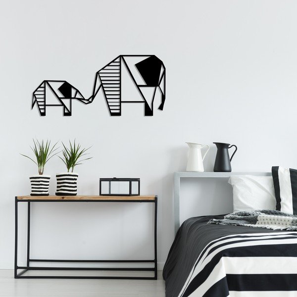 Melns sienas dekors Wallity Elephant-image-1