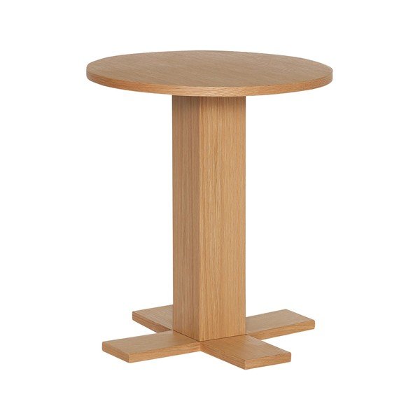 Apaļš sānu galdiņš ar ozolkoka imitāciju ø 45 cm Koohi – Hübsch