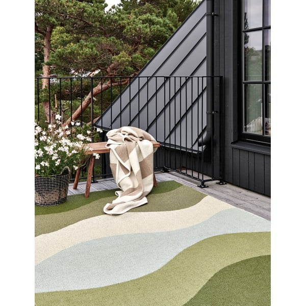 Zaļš iekštelpu un āra celiņa paklājs 70x300 cm Urvi Woods – Pappelina-image-1