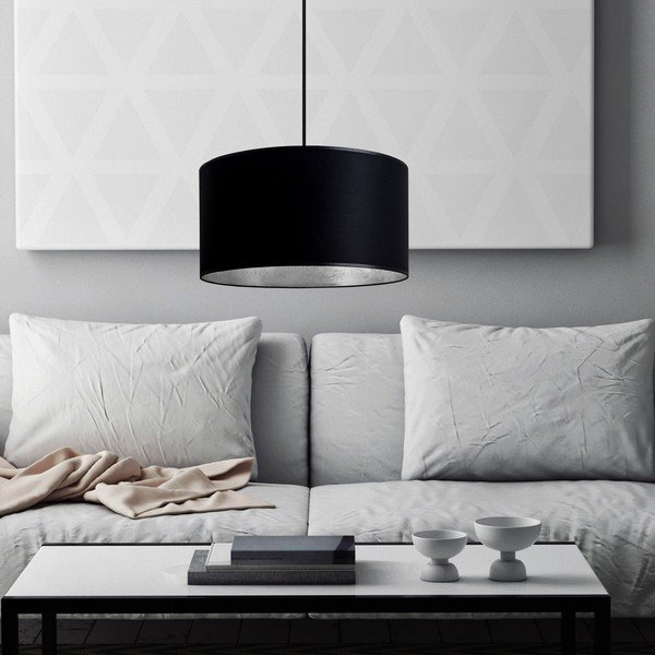 Melns piekaramais lukturis ar sudraba iekšpusi Sotto Luce Mika, ⌀ 36 cm-image-2