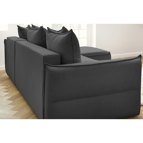 Tumši pelēks salokāms stūra dīvāns (ar labo stūri) Leon – Bobochic Paris-image-1