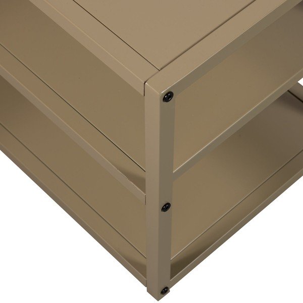 Pelēkbrūns metāla TV galdiņš 120x40x35 cm Teun – WOOOD-image-4