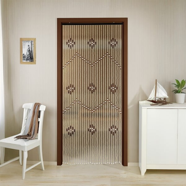 Dabīga toņa bambusa aizkars durvīm 90x200 cm – Maximex-image-1