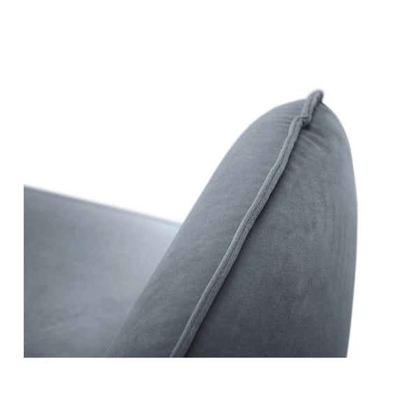 Pelēks samta atpūtas krēsls Cosmopolitan Design Vienna-image-3