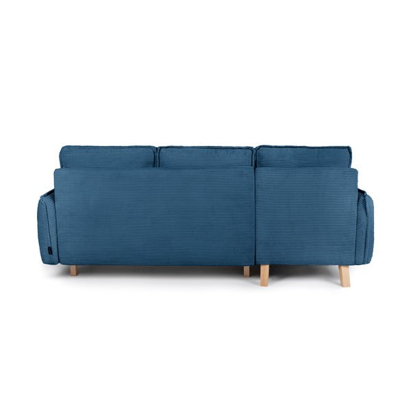 Zils velveta salokāms stūra dīvāns (ar maināmu stūri) Tori – Bonami Selection-image-4