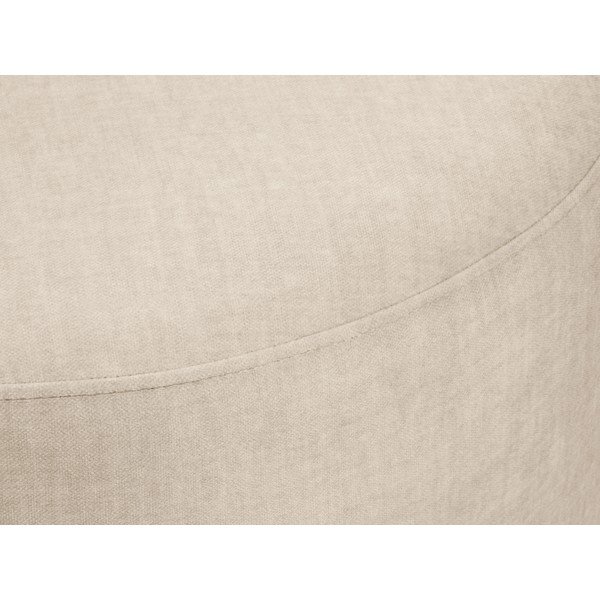 Bēšs samta pufs Mazzini Sofas Debbie, ø 68 cm-image-1