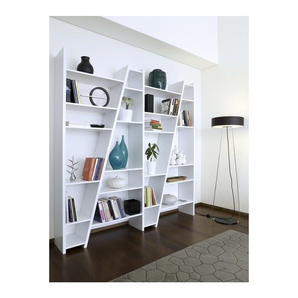 Matēti balts grāmatu plaukts TemaHome Delta-image-4