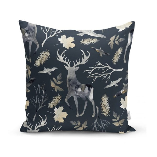 4 Ziemassvētku spilvendrānu un galdauta komplekts Minimalist Cushion Covers Christmas Forest-image-3