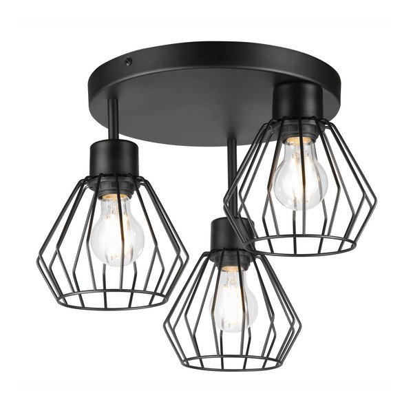 Melna griestu lampa Audrey – LAMKUR-image-2