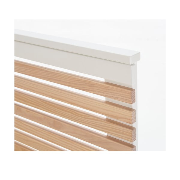 Balta divvietīga gulta ar režģi 140x190 cm Vectra – Marckeric-image-1