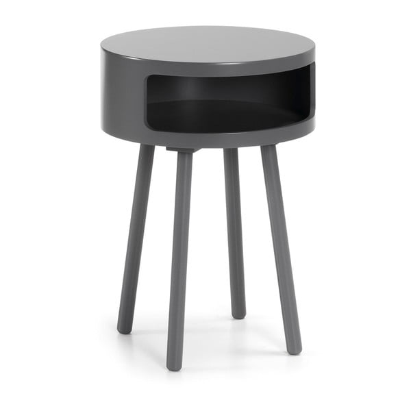 Pelēks žurnālgaldiņš ar uzglabāšanas vietu Kave Home Bruk