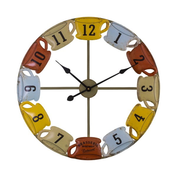 Sienas pulkstenis ar krūzītēm Antic Line, ø 60,5 cm