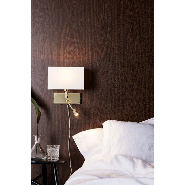 Zelta sienas lampa ar lasīšanas gaismu Markslöjd Savoy-image-1