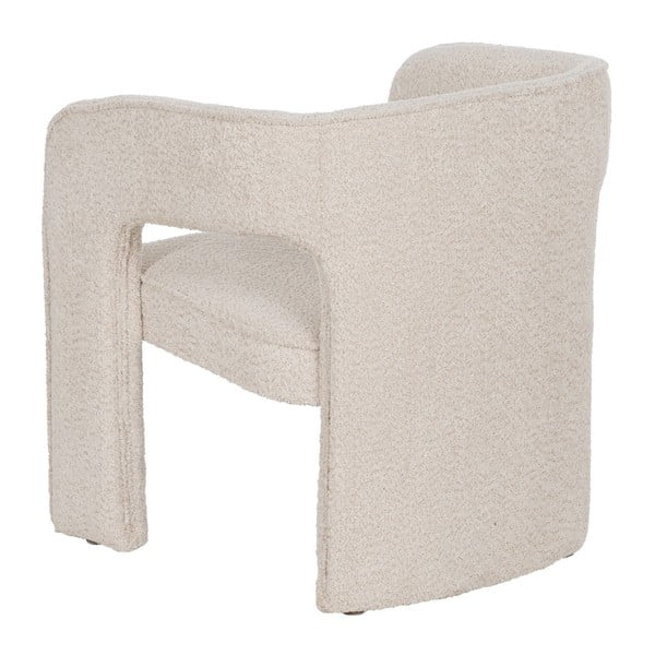 Bēšs atpūtas krēsls no buklē auduma – Ixia-image-3