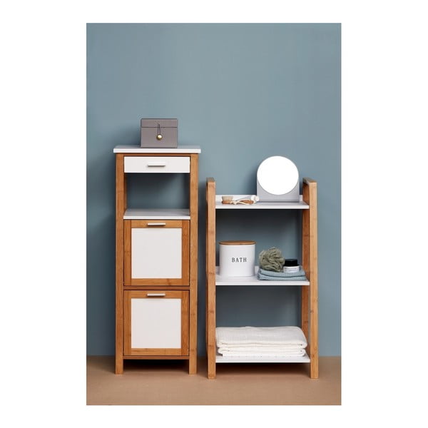 Bambusa vannas istabas plaukts ar 3 plauktiem Wenko Finja-image-4