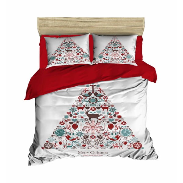 Ziemassvētku gultasveļa divguļamai gultai ar pārklāju Marcel, 200 x 220 cm