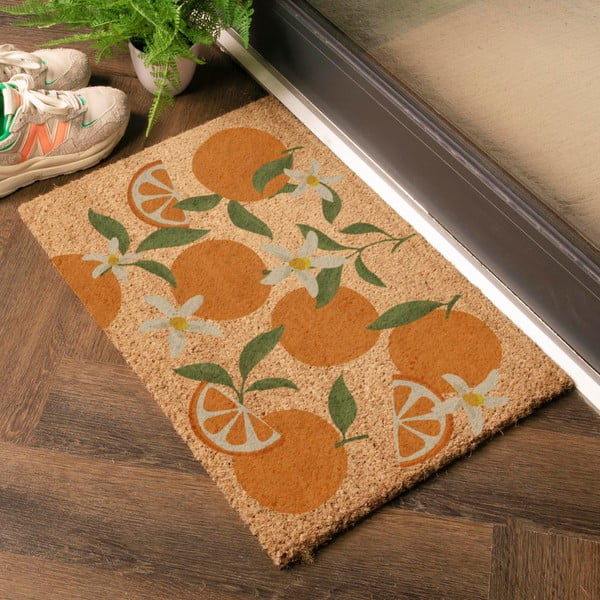 Kokosšķiedras kājslauķis 40x60 cm Orange – Artsy Doormats-image-1