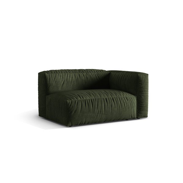 Zaļa samta modulārā dīvāna daļa (ar labo stūri) Martina – Micadoni -image-1