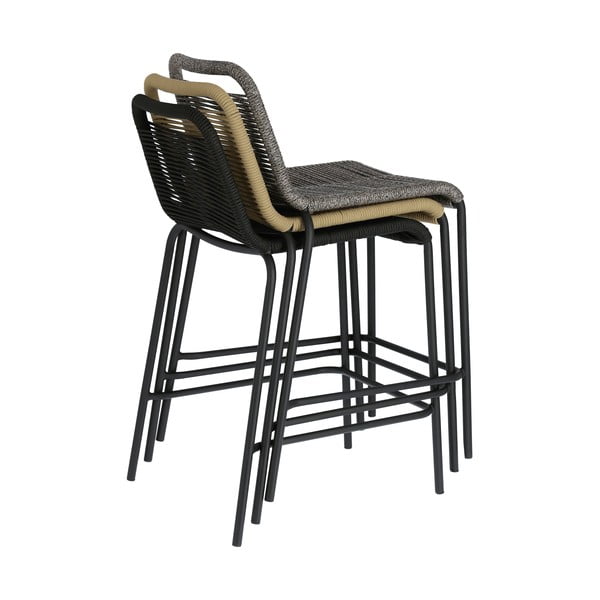 Bēšs bāra krēsls ar tērauda konstrukciju Kave Home Glenville, augstums 62 cm-image-4