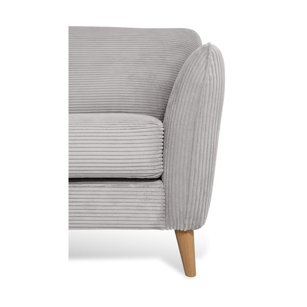 Gaiši pelēks velveta stūra dīvāns (ar kreiso stūri) Paris – Scandic-image-4