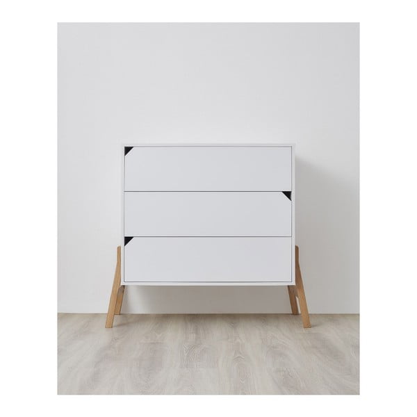 Balta kumode ar 3 atvilktnēm BELLAMY Lotta-image-1