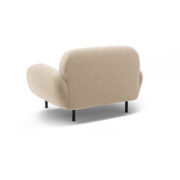 Bēšs atpūtas krēsls no buklē auduma Poppy – Micadoni -image-2