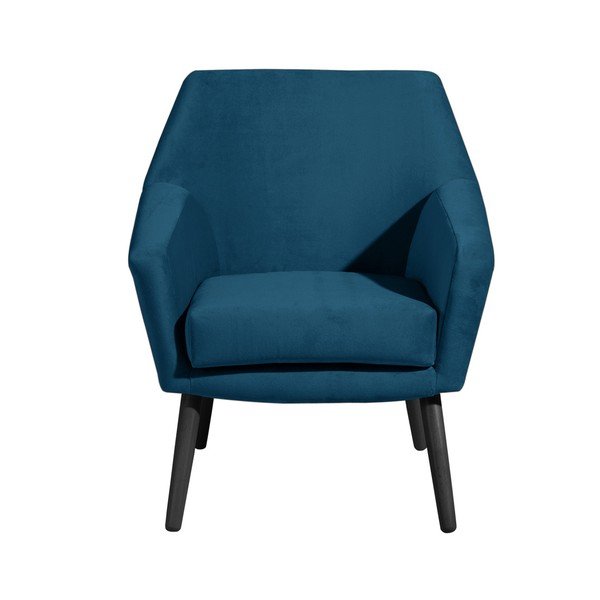 Zils samta krēsls ar melnām kājām Max Winzer Alegro-image-2