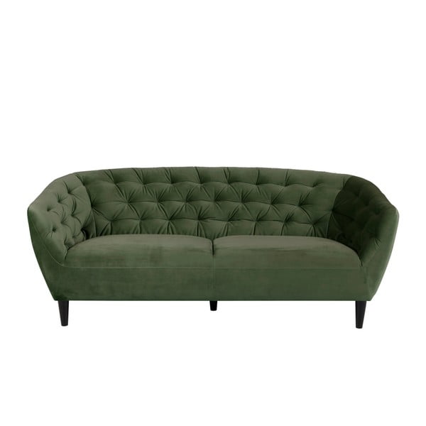 Zaļš samta trīsvietīgs dīvāns Actona Ria, 191 cm