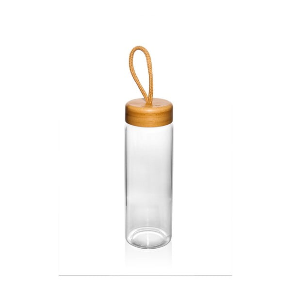 Stikla pudele ar bambusa vāciņu Bambum Diem, 400 ml
