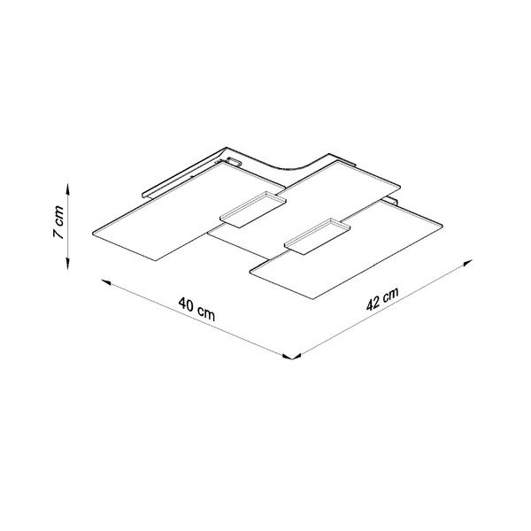 Balta griestu lampa ar stikla abažūru 42x40 cm Veronica – Sollux-image-3
