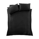Melna divguļamā satīna gultas veļa 200x200 cm Silky Soft – Catherine Lansfield