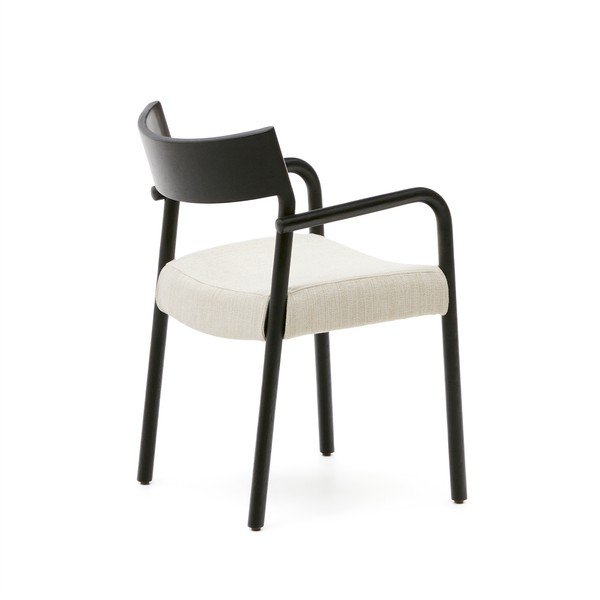 Melns/bēšs pusdienu krēsls Falconera – Kave Home-image-4