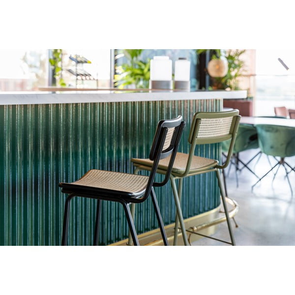 Melns/dabīga toņa bāra krēsls (2 gab.) 93,5 cm Jort – Zuiver-image-1