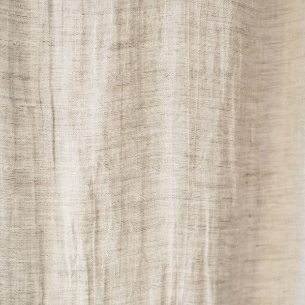 Bēšs viegls lina aizkars ar cilpām Linen Tales Daytime, 275 x 130 cm-image-1