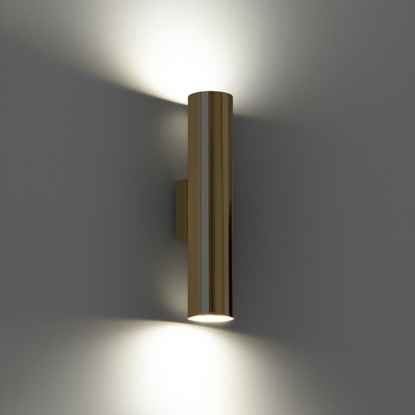 Zelta krāsas metāla sienas lampa ø 6 cm Castro – Sollux-image-3